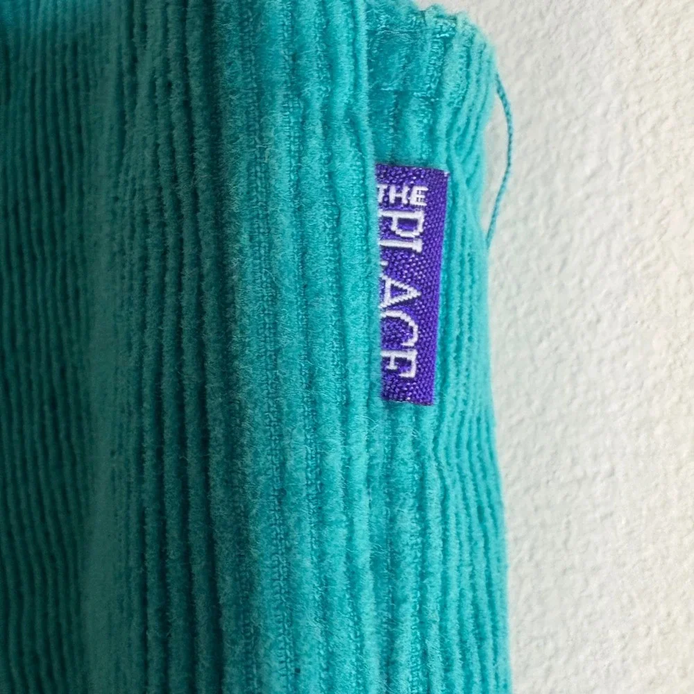 The Childrens Place Teal Corduroy Pants Girls Size S 6 Pleated‎ Front